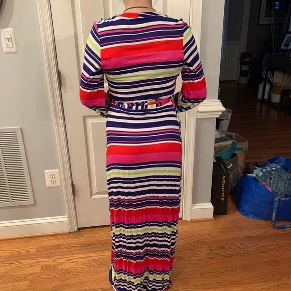 Macbeth Collection Striped Maxi Dress sz M NWT - Picture 4 of 4